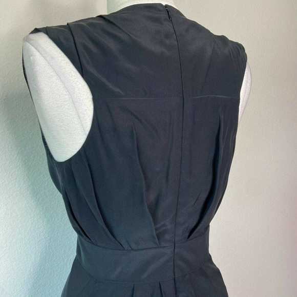 Kenneth Cole Silk Faux Wrap Pocket Black Dress NWT - Picture 8 of 9